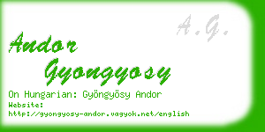 andor gyongyosy business card