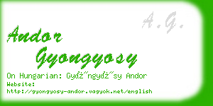 andor gyongyosy business card